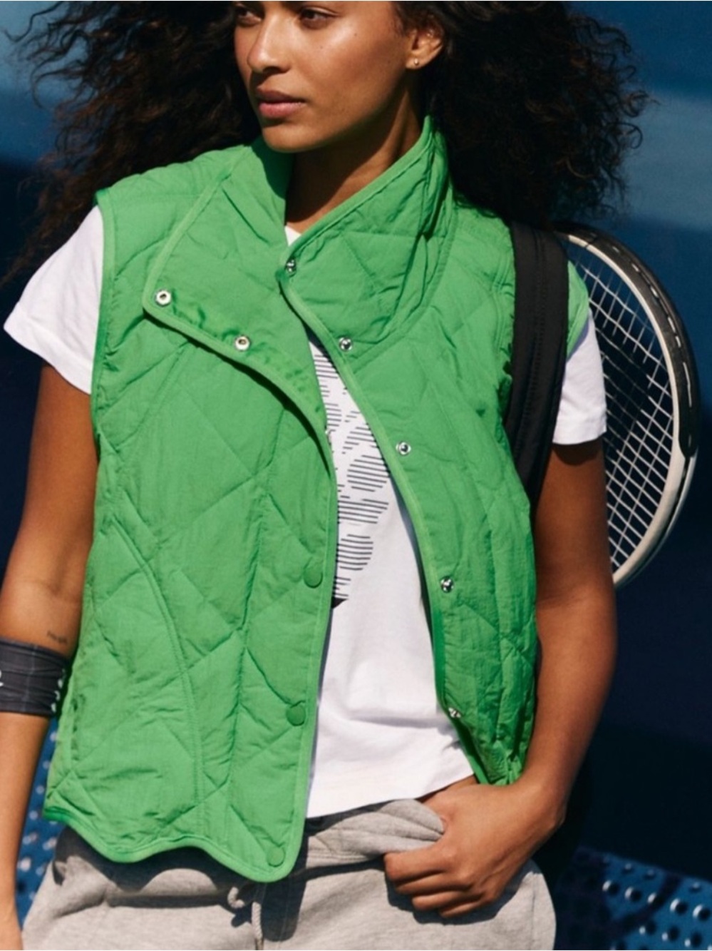 FP Movement Mint Quilted Sleeveless Vest - Women
